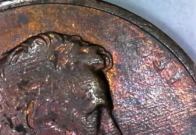1987-P-Lincoln-Memorial-Cent-Struck-Through-Grease!-One-Of-My-Good-Ones